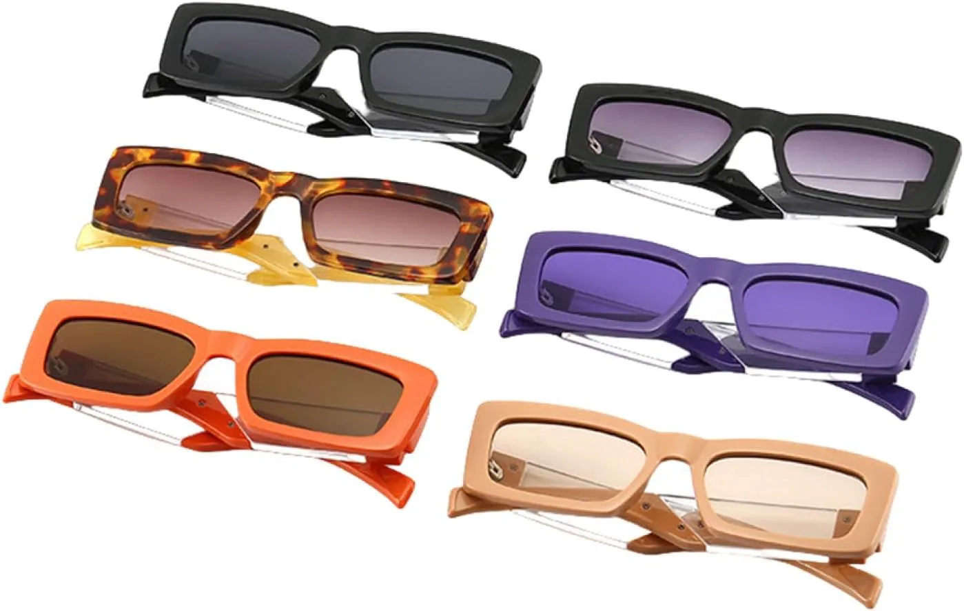 

Винтажные маленькие прямоугольные солнцезащитные очки с градиентным переходом цвета, модные женские очки в фиолетовой оправе, элегантные женские очки HHZZYVY, C2