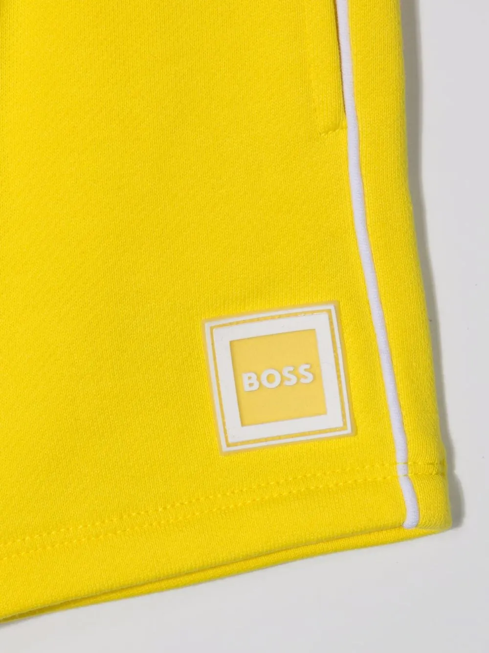 Спортивные шорты с нашивкой-логотипом BOSS Kidswear, желтый — фото 3