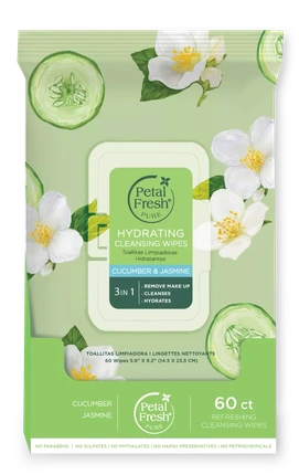 

Очищающие салфетки Pure с огурцом и жасмином Petal Fresh