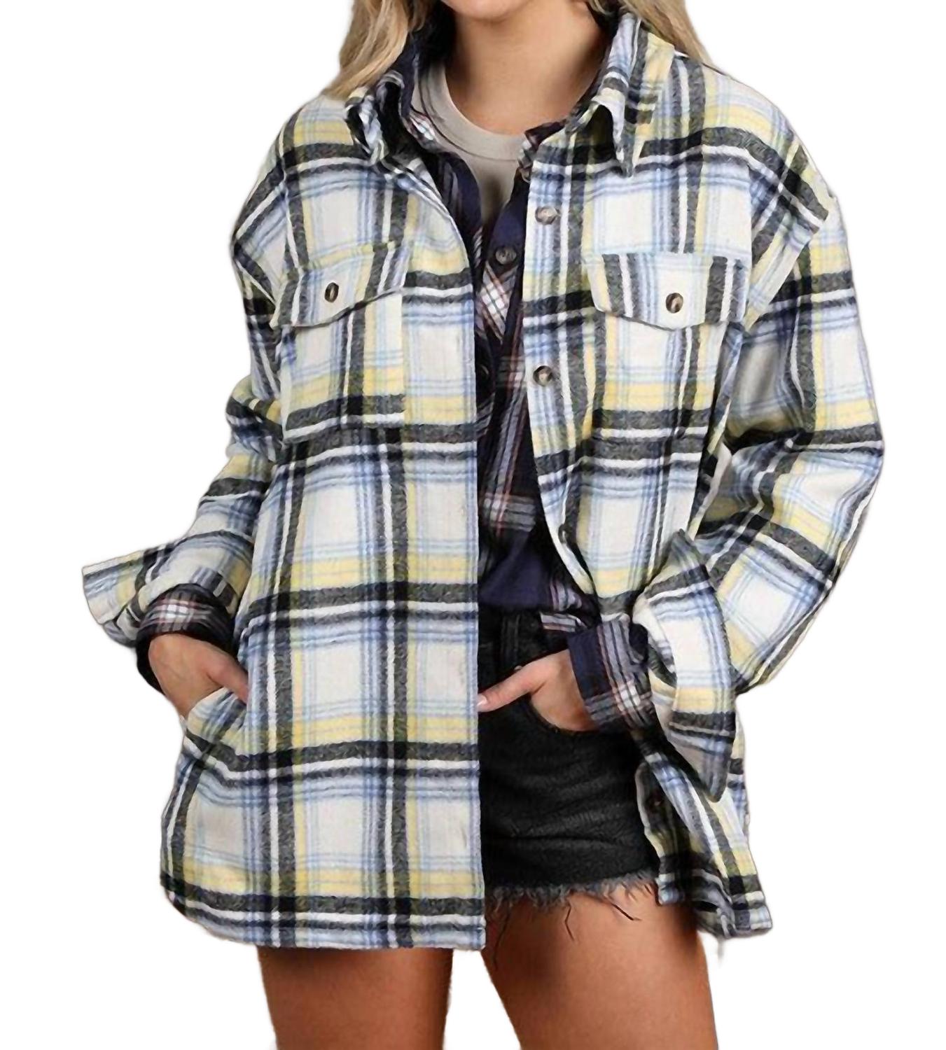 

Женская фланелевая фактурная куртка цвета меда Ninexis, Honey