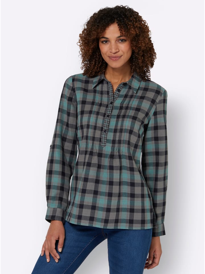 

Блузка с длинными рукавами в нефритовую клетку WITT WEIDEN