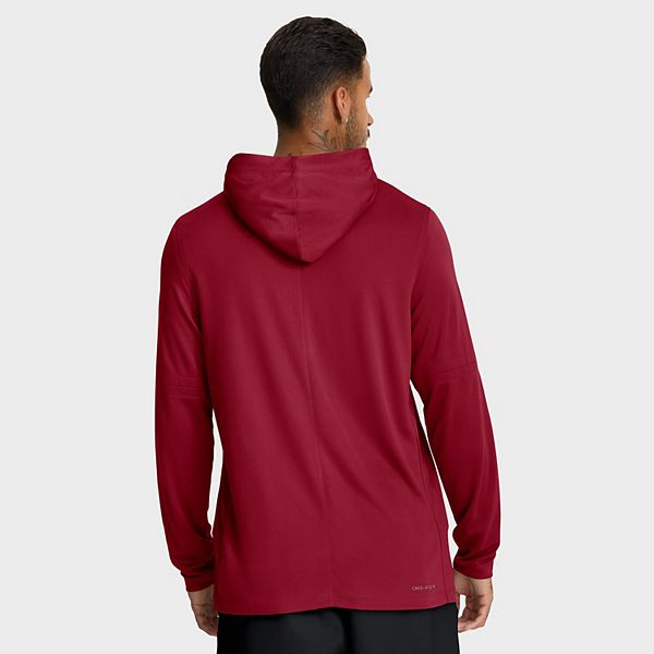 Мужская малиновая толстовка alabama crimson tide 2025 sideline dri-fit с длинным рукавом Nike — фото 3