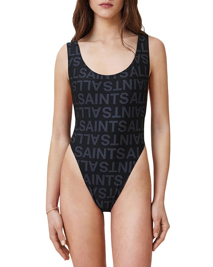 

Купальник монокини Cay Underground Artwork ALLSAINTS, черный