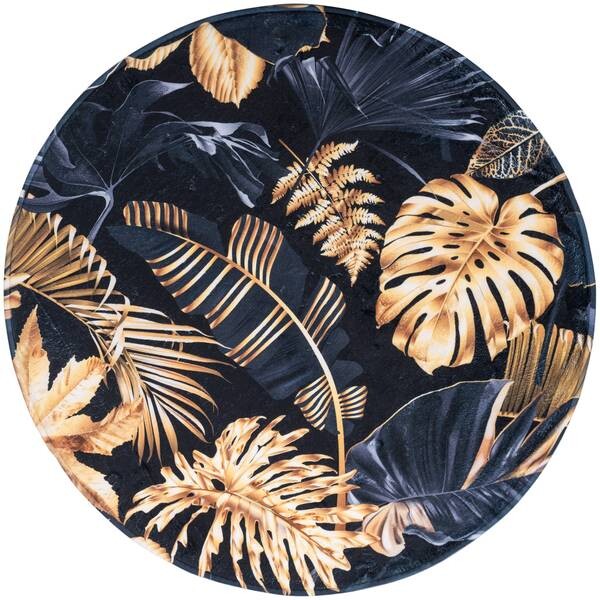 

Коврик для ванной SANILO Golden Leaves, 80x1,5x80x80 см, черный
