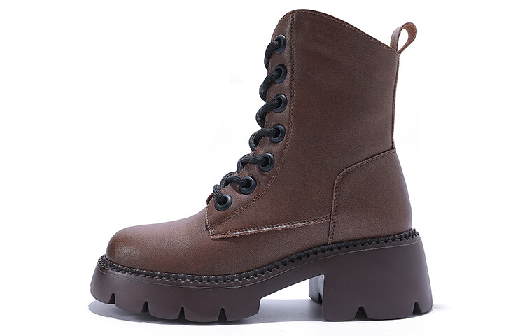 

Ботинки Martin Boot женские Junjali, цвет Brown - thick cotton rabbit fur