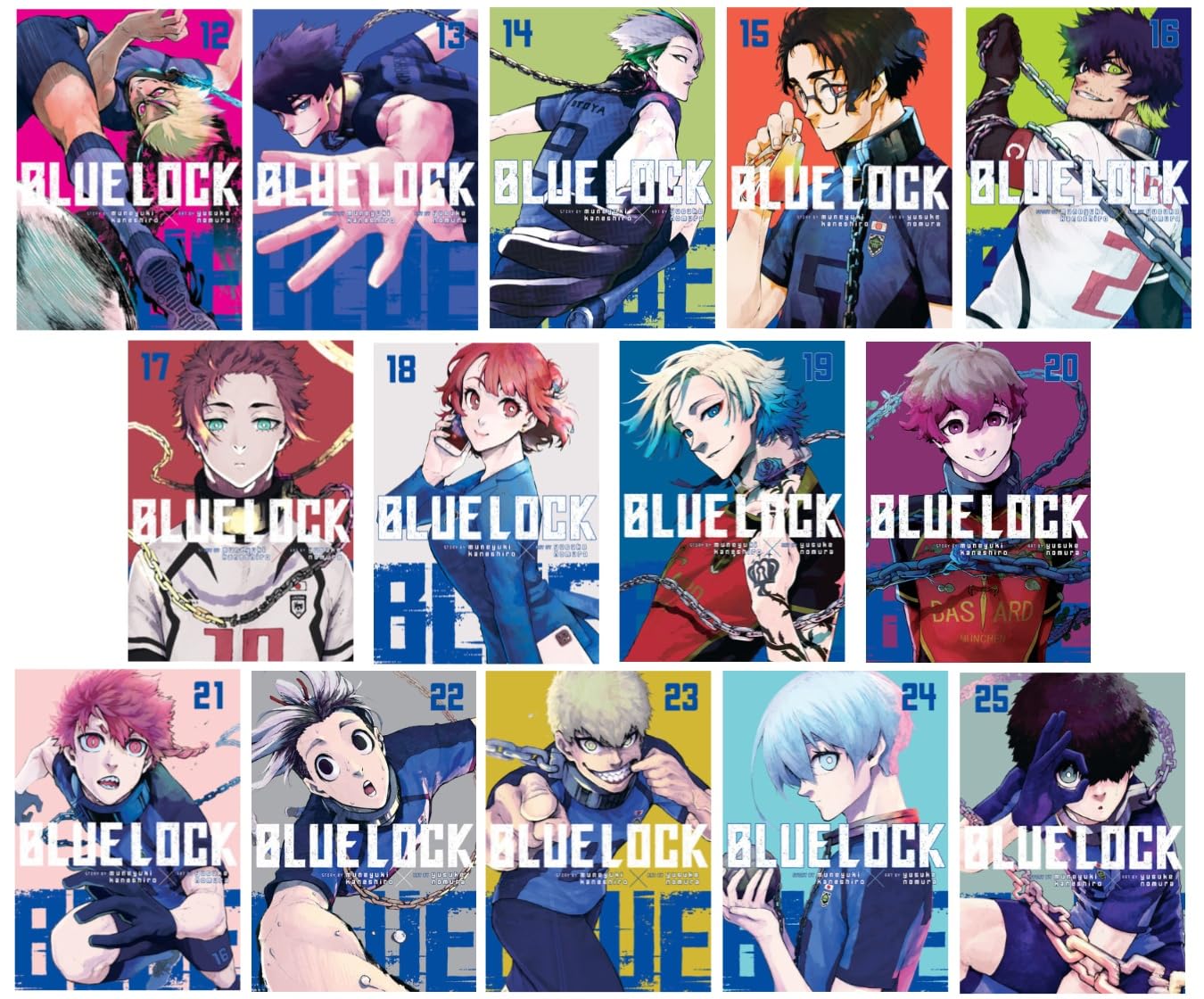 

Blue Lock Manga Series 14-Book Collection Set (Vol.12-25) - High-Intensity Soccer Battle Manga of Ego, Rivalry, and Survival (generic)