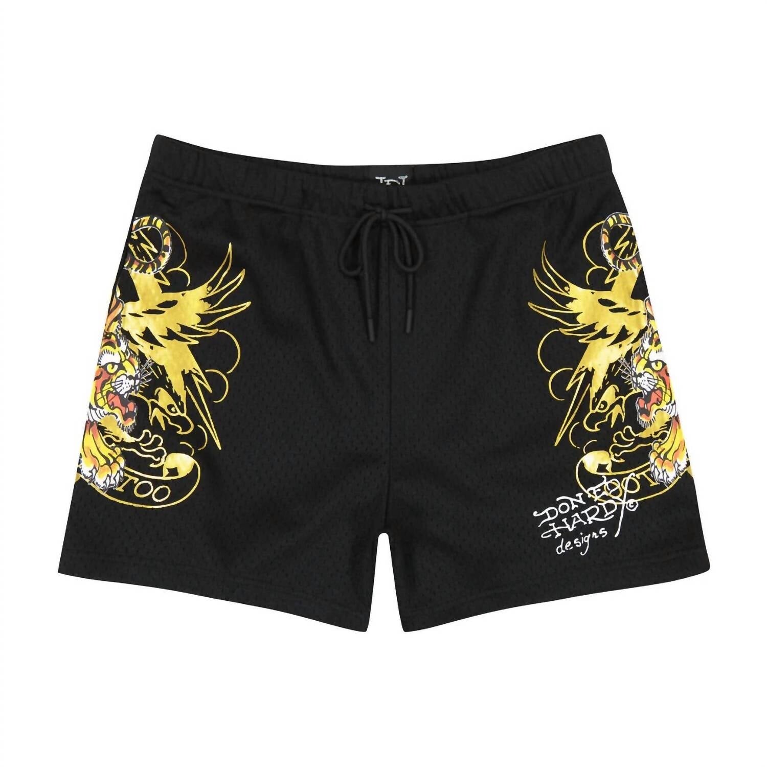 

Черные мужские шорты Crawling Tigers Ed Hardy, черный