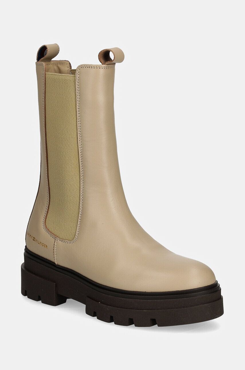 Кожаные ботинки челси Tommy Hilfiger MONOCHROMATIC CHELSEA BOOT, бежевый