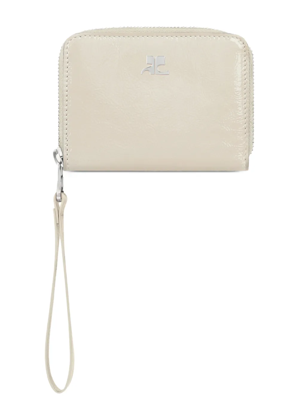 

Компактный кошелек на молнии Courrèges, бежевый