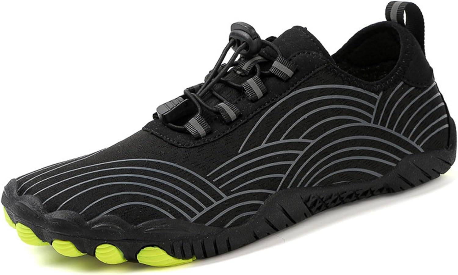 

Женские водонепроницаемые походные туфли Профессиональные, здоровые и нескользящие, дышащие босоножки с широкой передней частью, заземляющие обувь, для бега, треккинга, трейлов Generic, черный