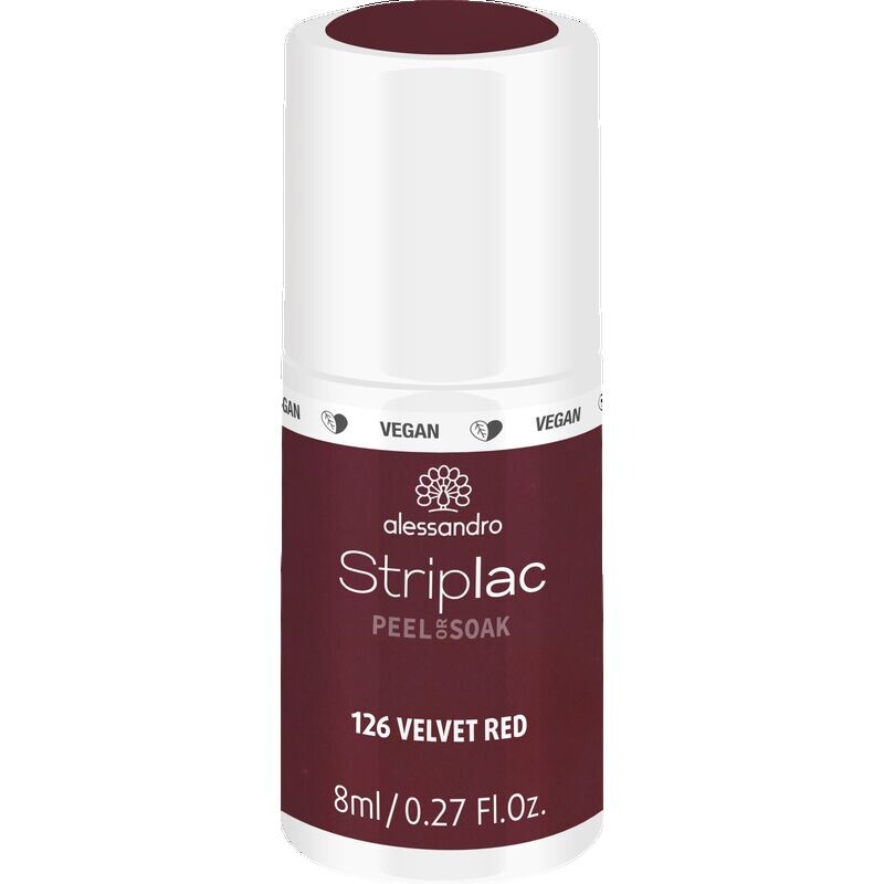 

STRIPLAC PEEL OR SOAK VELVET RED -VEGAN Alessandro, 8 ml