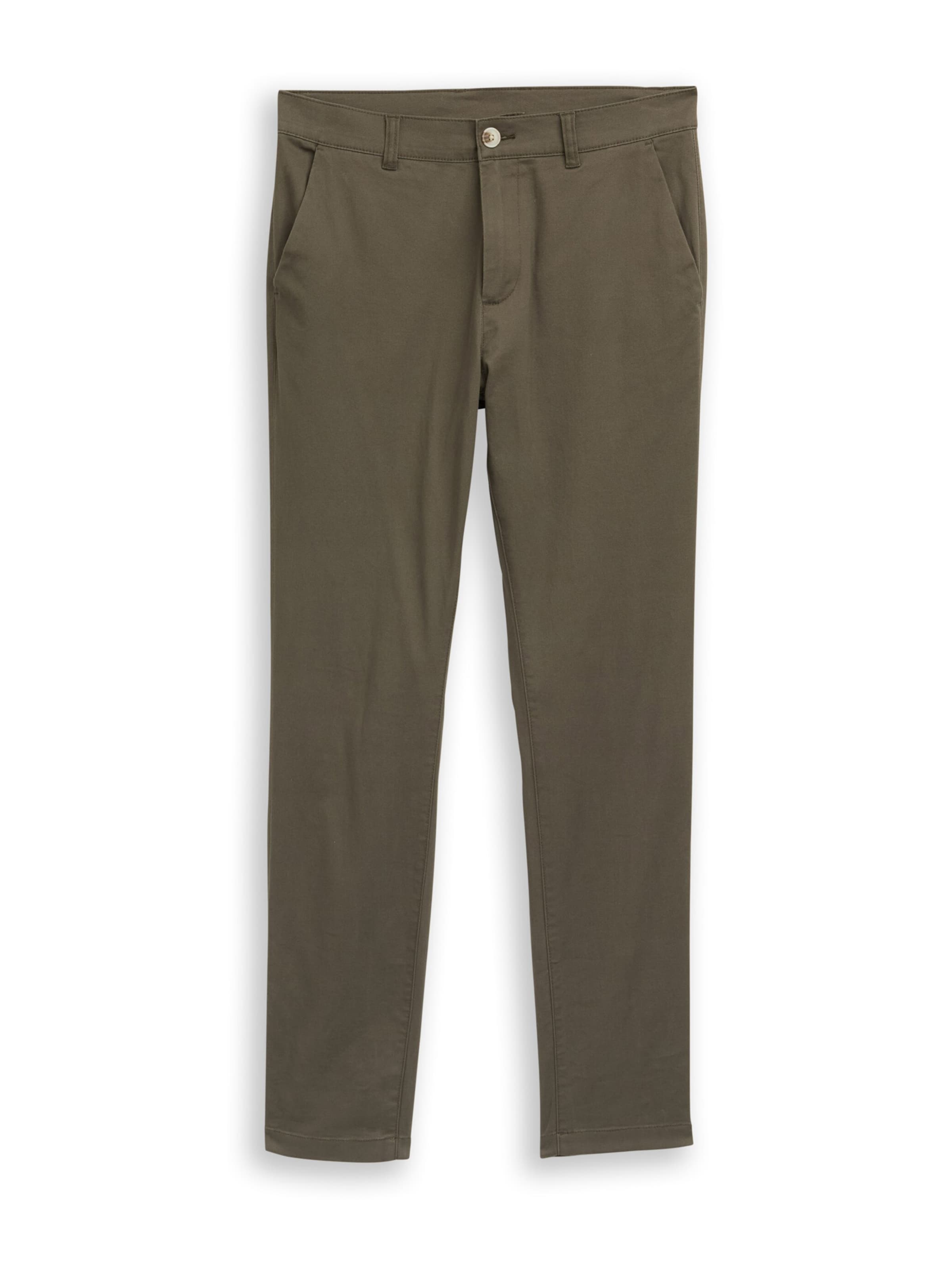 

TOM TAILOR Брюки чинос 'Travis' в оливковом цвете, силуэт slim fit