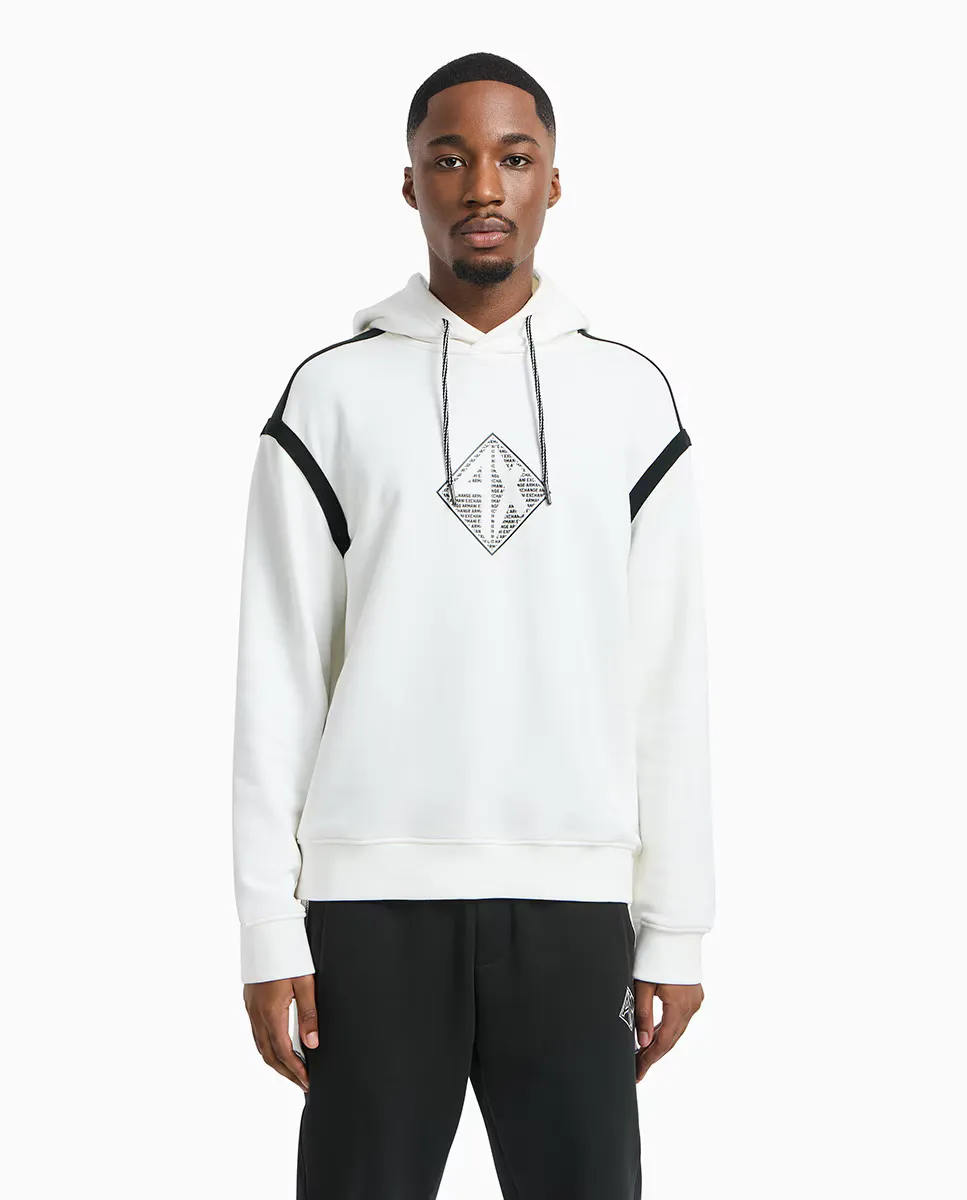 

Мужская толстовка с принтом спереди Armani Exchange, цвет Crudo