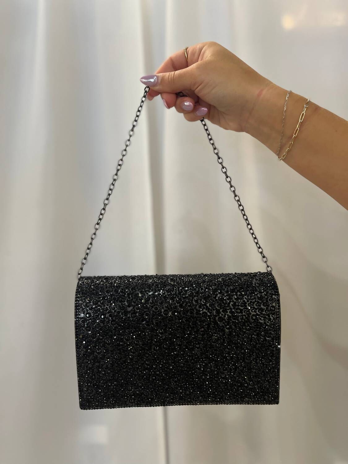 

Черная сумочка со стразами De Blossom Collection, черный