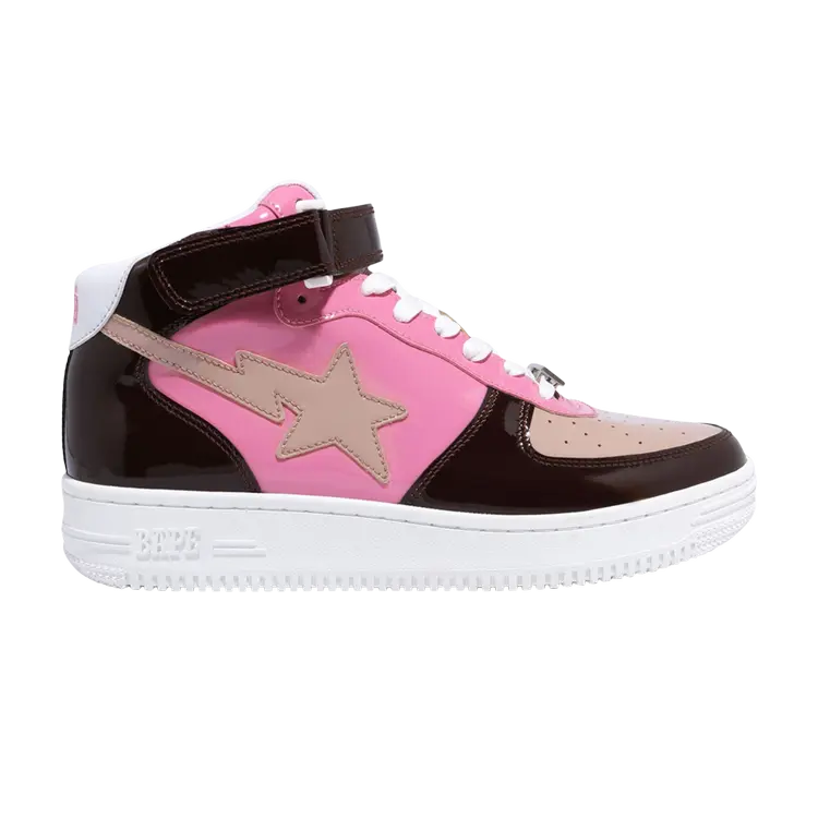 

Кроссовки BAPE Bapesta Mid, коричневый