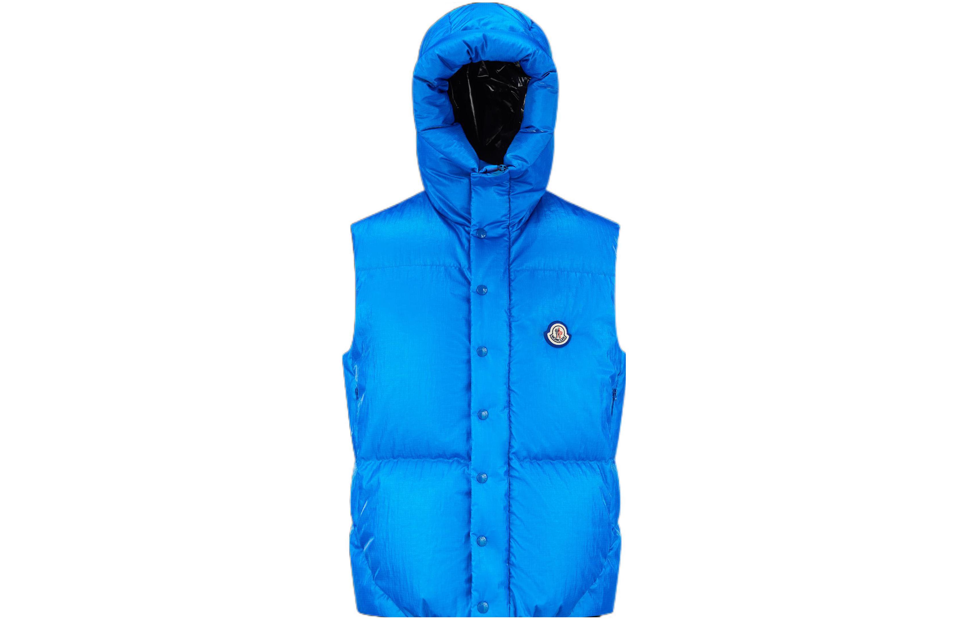 

Утепленный жилет с нашивкой с логотипом Moncler, royal синий