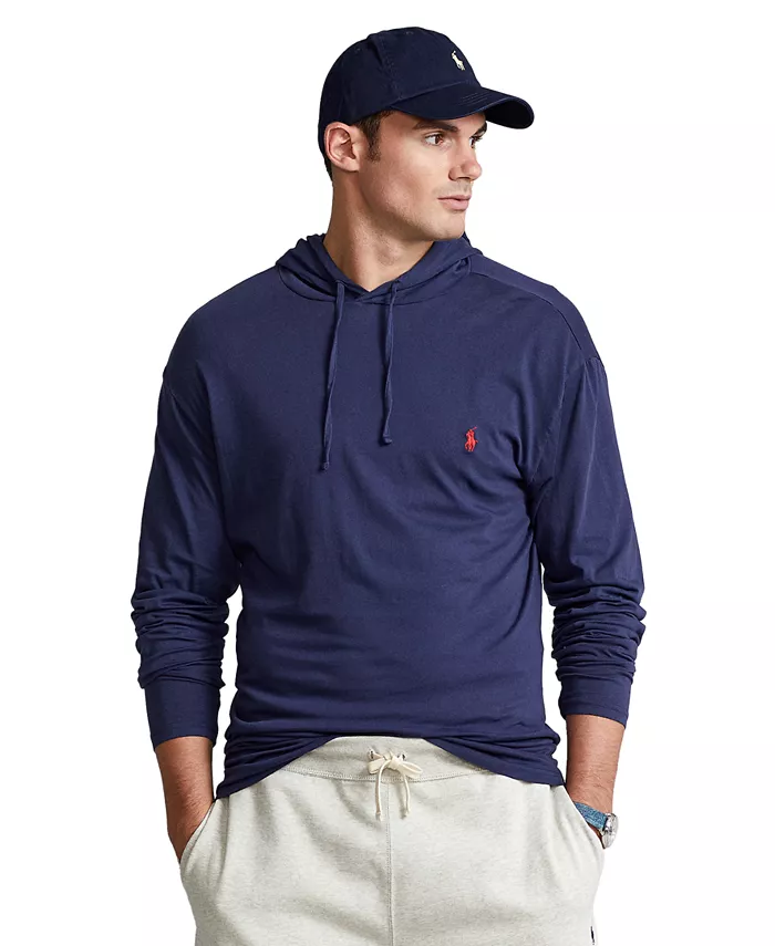 

Мужская толстовка с капюшоном Big & Tall из джерси Polo Ralph Lauren, синий
