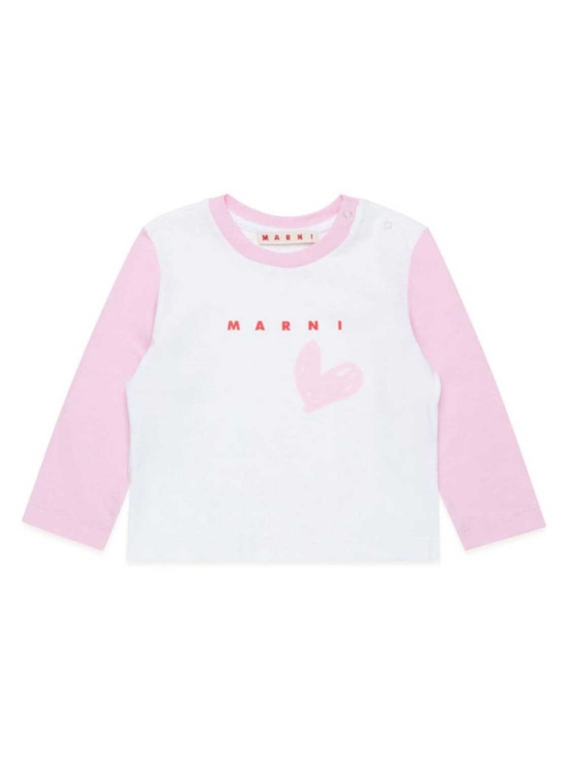 

Marni Kids футболка с длинными рукавами и логотипом, белый