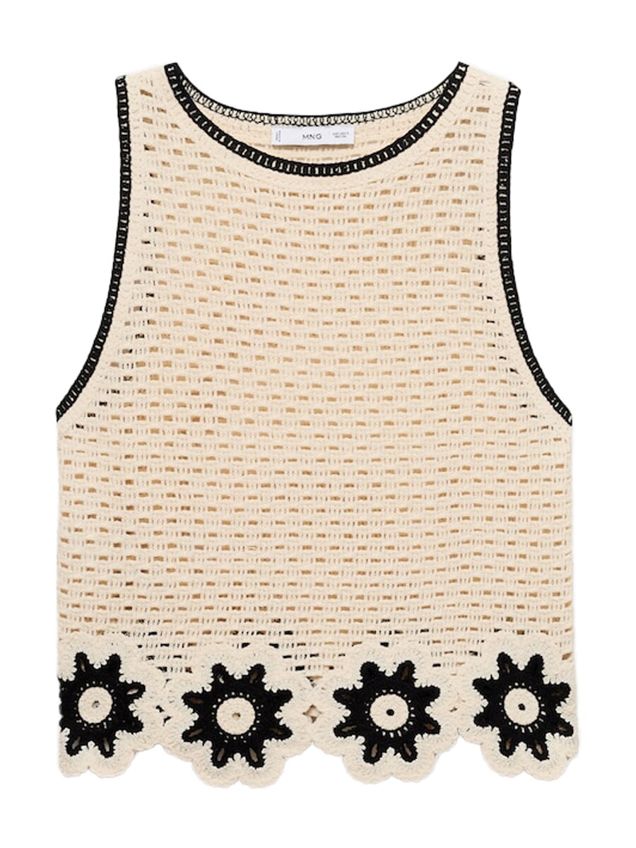 

Топ MANGO FLEUR, Ecru