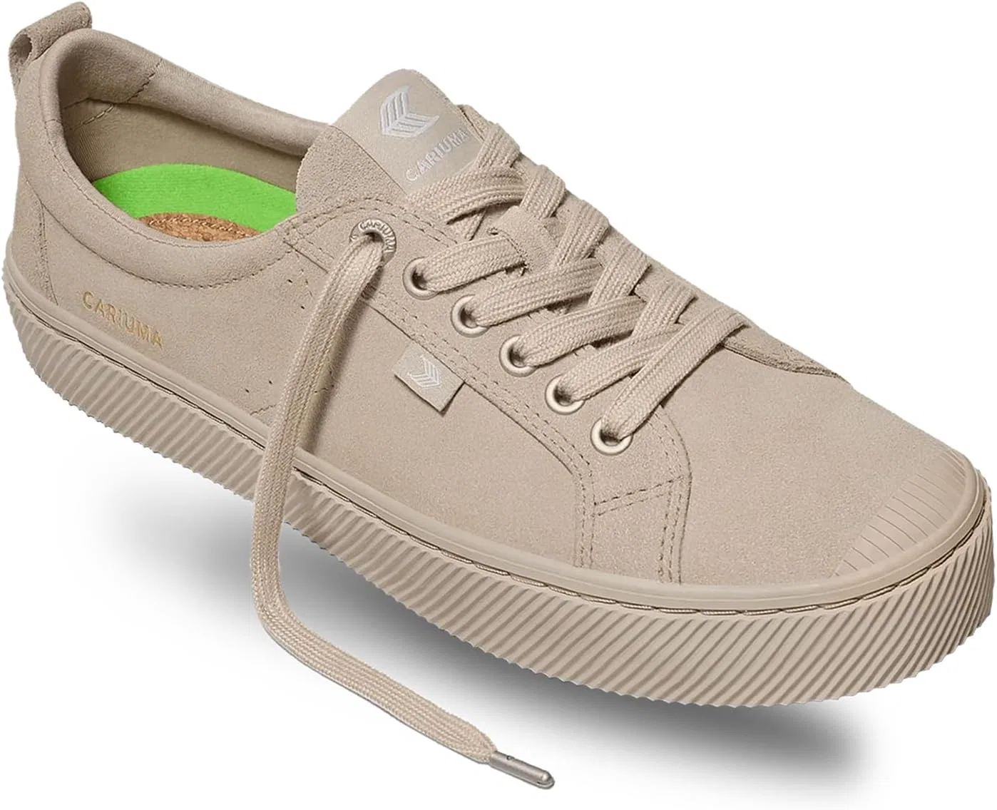 Кроссовки Cariuma OCA Low Suede, удобная мужская обувь, легкая и экологичная, универсальная повседневная обувь со 100% веганской стелькой, резиновая подошва, цвет All Sand