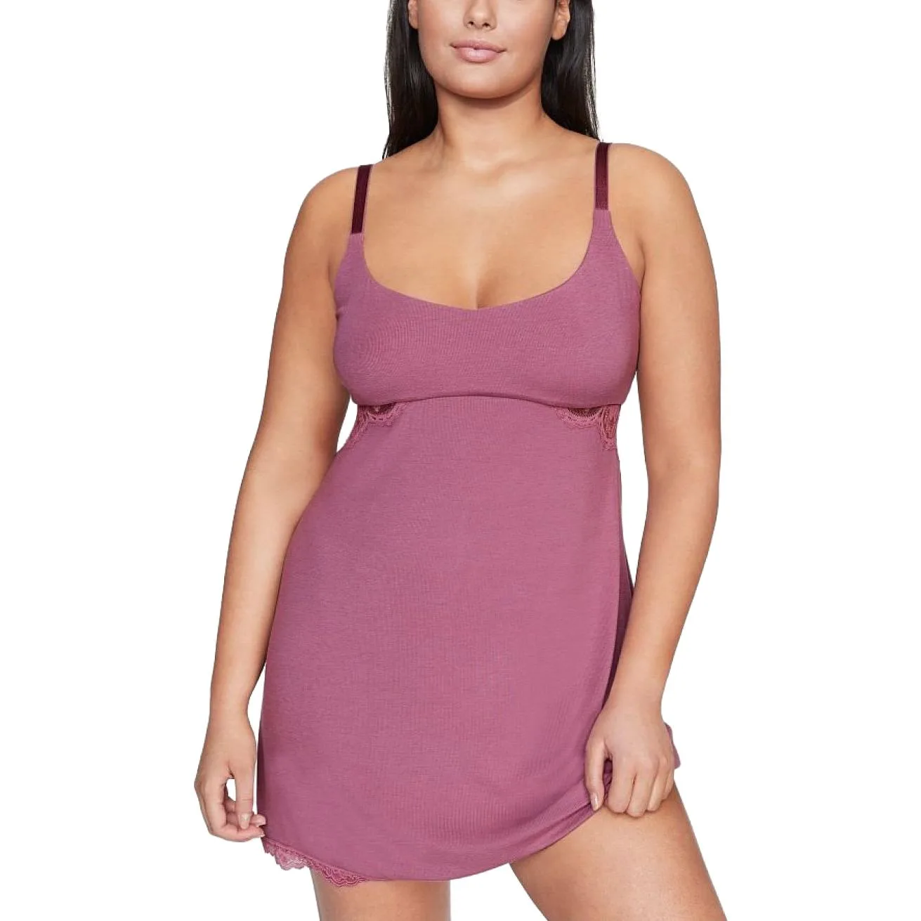 Женская ночная сорочка Victoria's Secret, Light Bordeaux Burgundy — фото 3