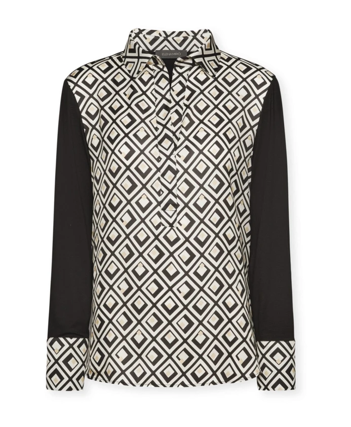 

Футболка с геометрическим принтом Elena Mirã², черный