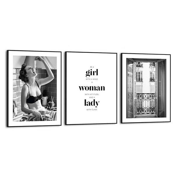

Фреска Reinders Fashion Woman 3-teilig, черный