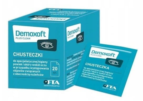 

Салфетки для глаз, 20 пакетиков. Demoxoft Plus Clean, Verco