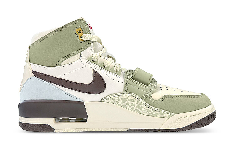 Кроссовки JORDAN Legacy 312 Vintage Basketball Shoes Men Mid-Top Green/Gold — фото 2