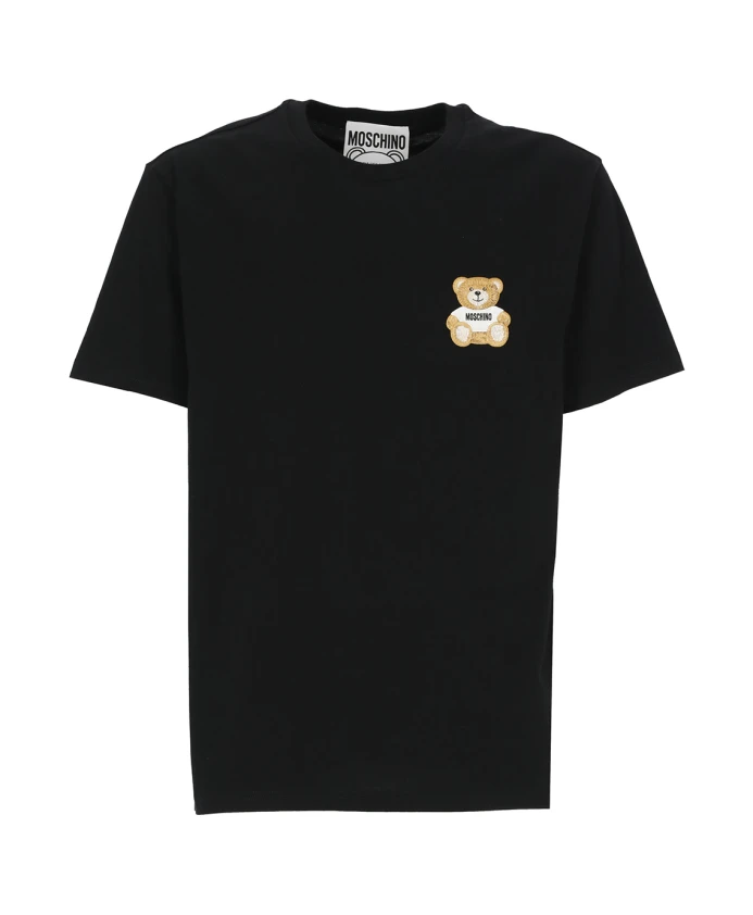 

Футболка S с нашивкой в виде плюшевого мишки Moschino, черный
