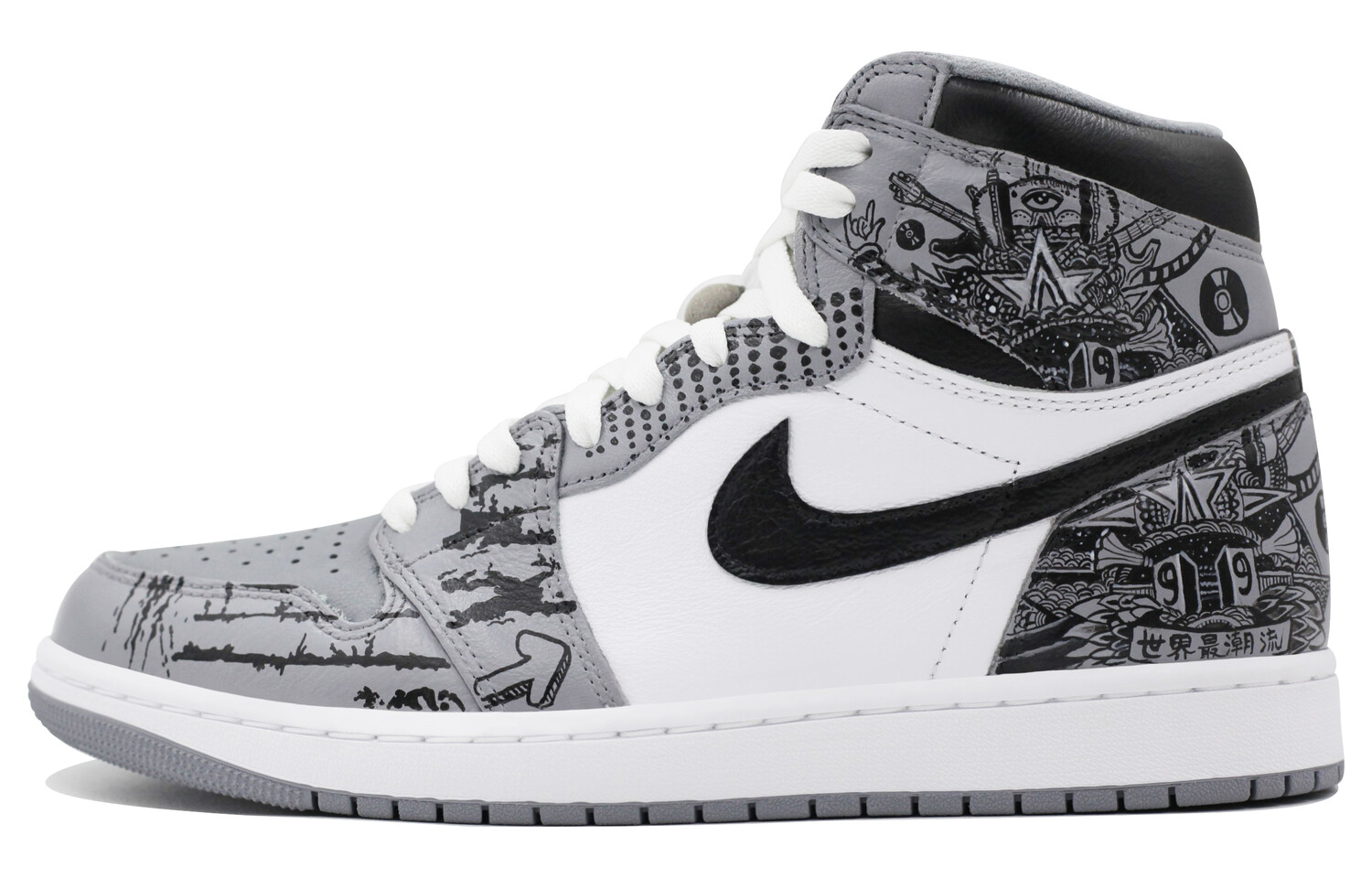 

Баскетбольные кроссовки Air 1 Vintage Unisex High-Top серый черный Jordan