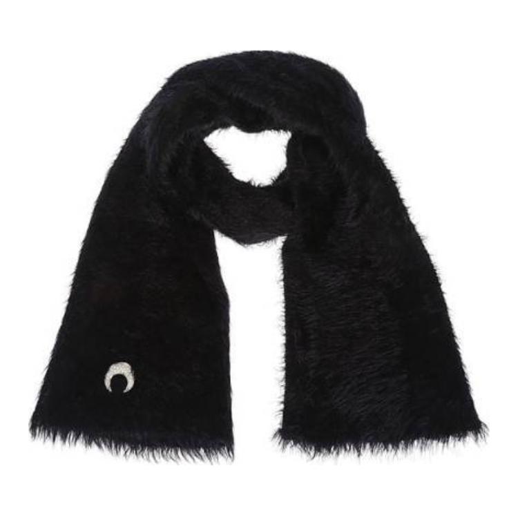 

Шарф с вышитым логотипом Marine Serre, черный