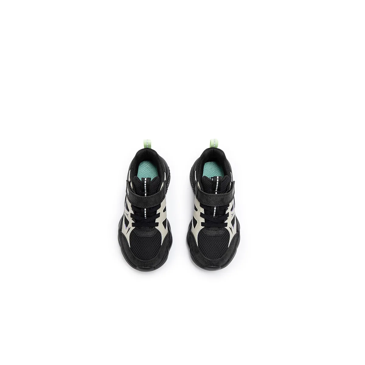 XTEP Детские повседневные кроссовки low top из искусственной кожи, черно-белые, нескользящие, устойчивые к истиранию — фото 4