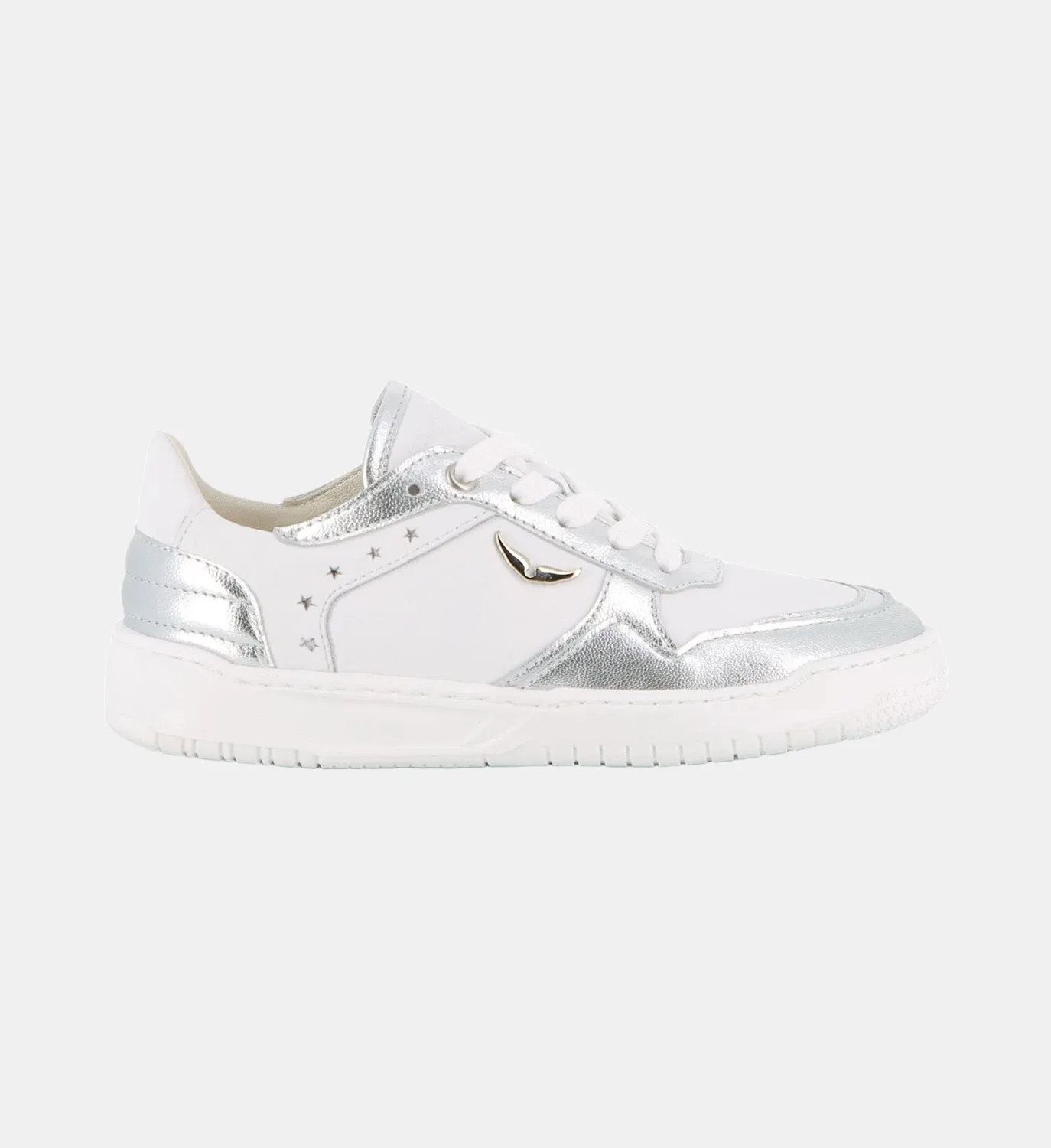 Кроссовки на шнуровке Zadig&Voltaire Kids, серебряный