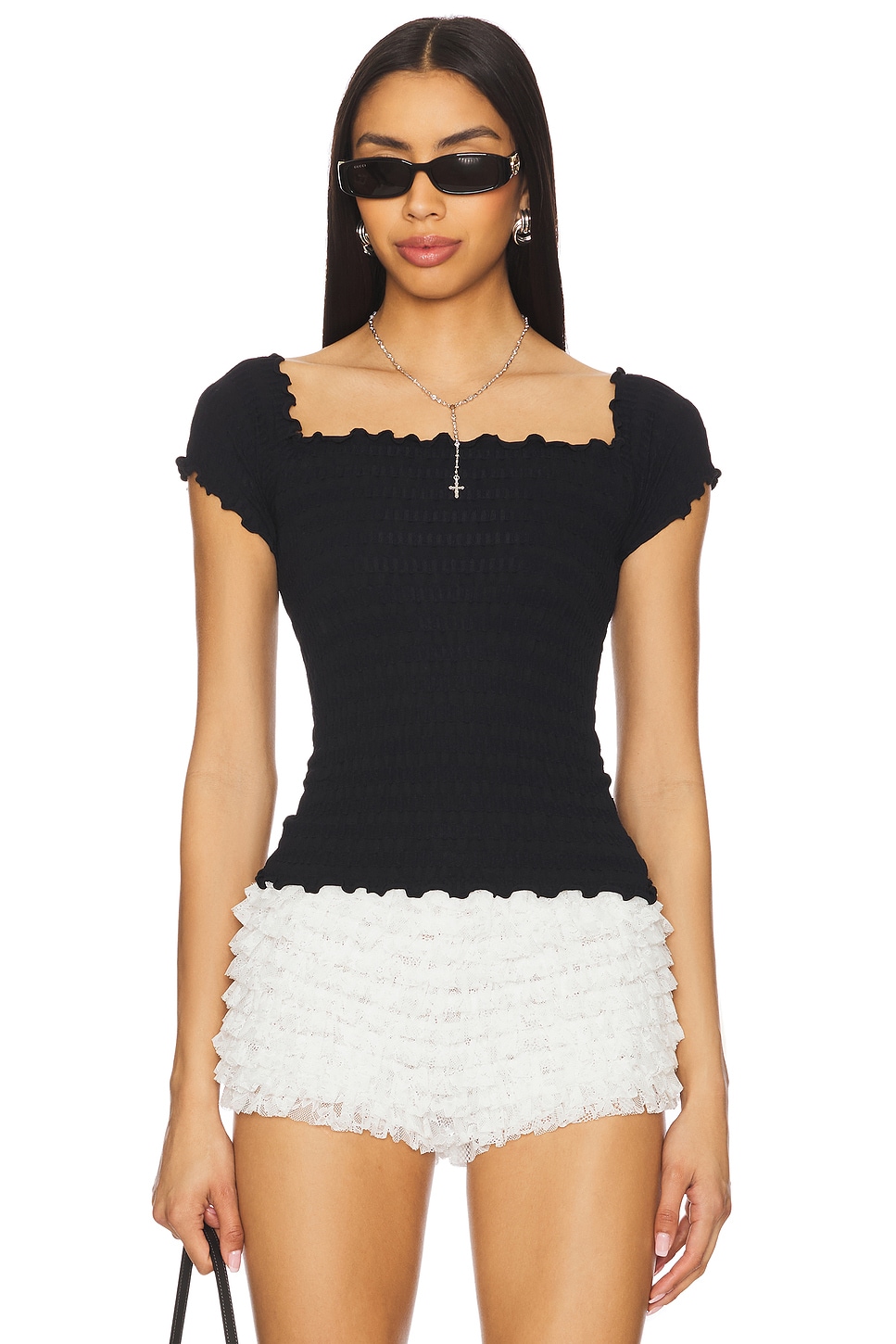 

Футболка без швов "Pucker Up" от Free People, black