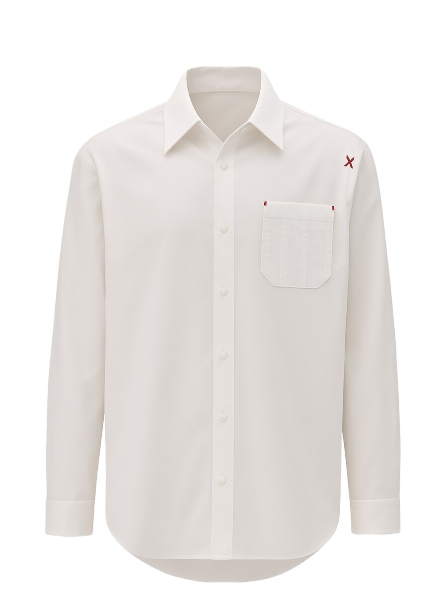 

Рубашка на пуговицах классического кроя PCFG, от белого