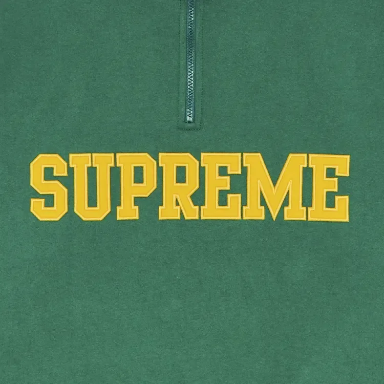 Пуловер Supreme Collegiate Half Zip Pullover 'Light Pine', зеленый — фото 3