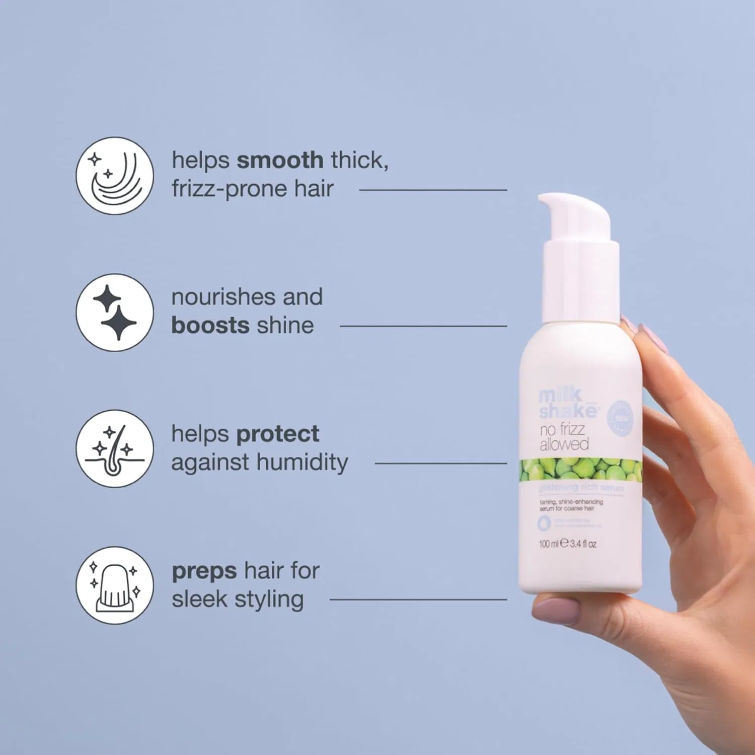 Сыворотка «No Frizz Allowed Glistening Rich Serum» от milk_shake Milk_Shake — фото 2