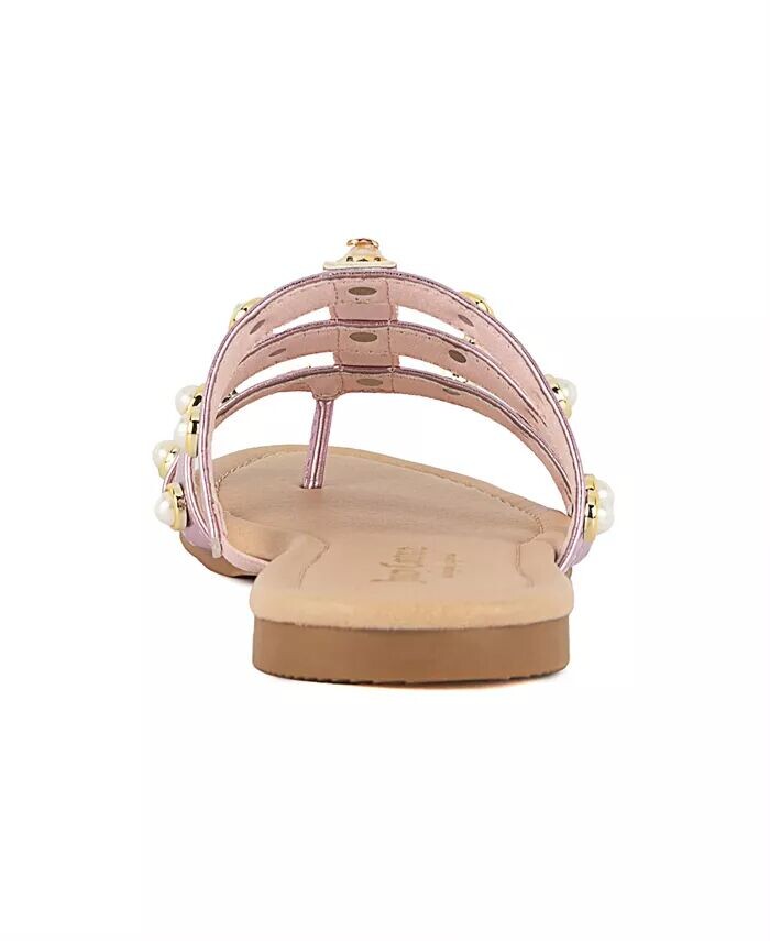 Женские шлепанцы на плоской подошве с украшением Zallymae Juicy Couture, розовый — фото 3