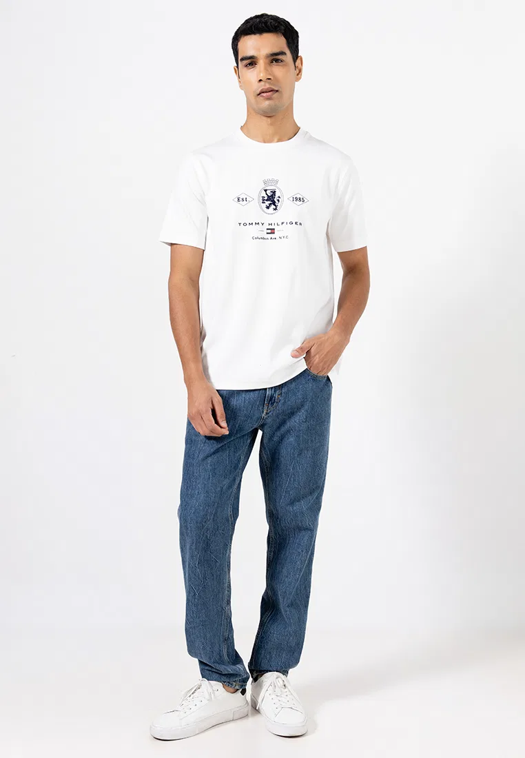 Футболка с графическим принтом, Diamond Crest, Tommy Hilfiger, экрю — фото 4