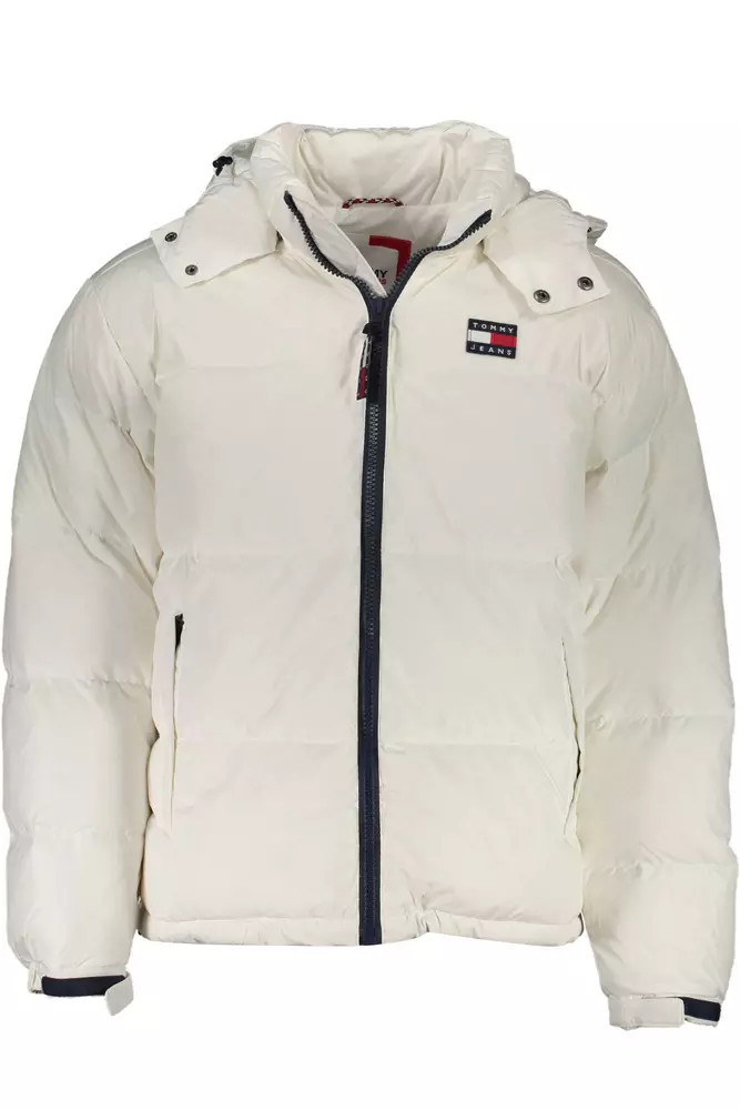 

Белая мужская куртка из полиэстера Tommy Hilfiger
