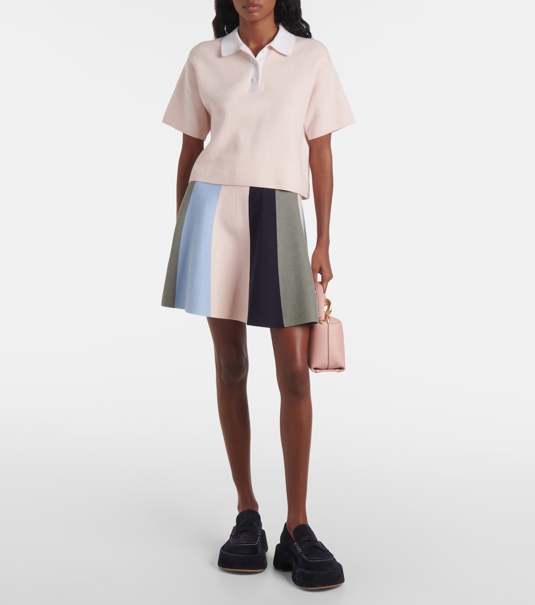 Замшевые пенни-лоферы на платформе JW Anderson, темно-синий — фото 3