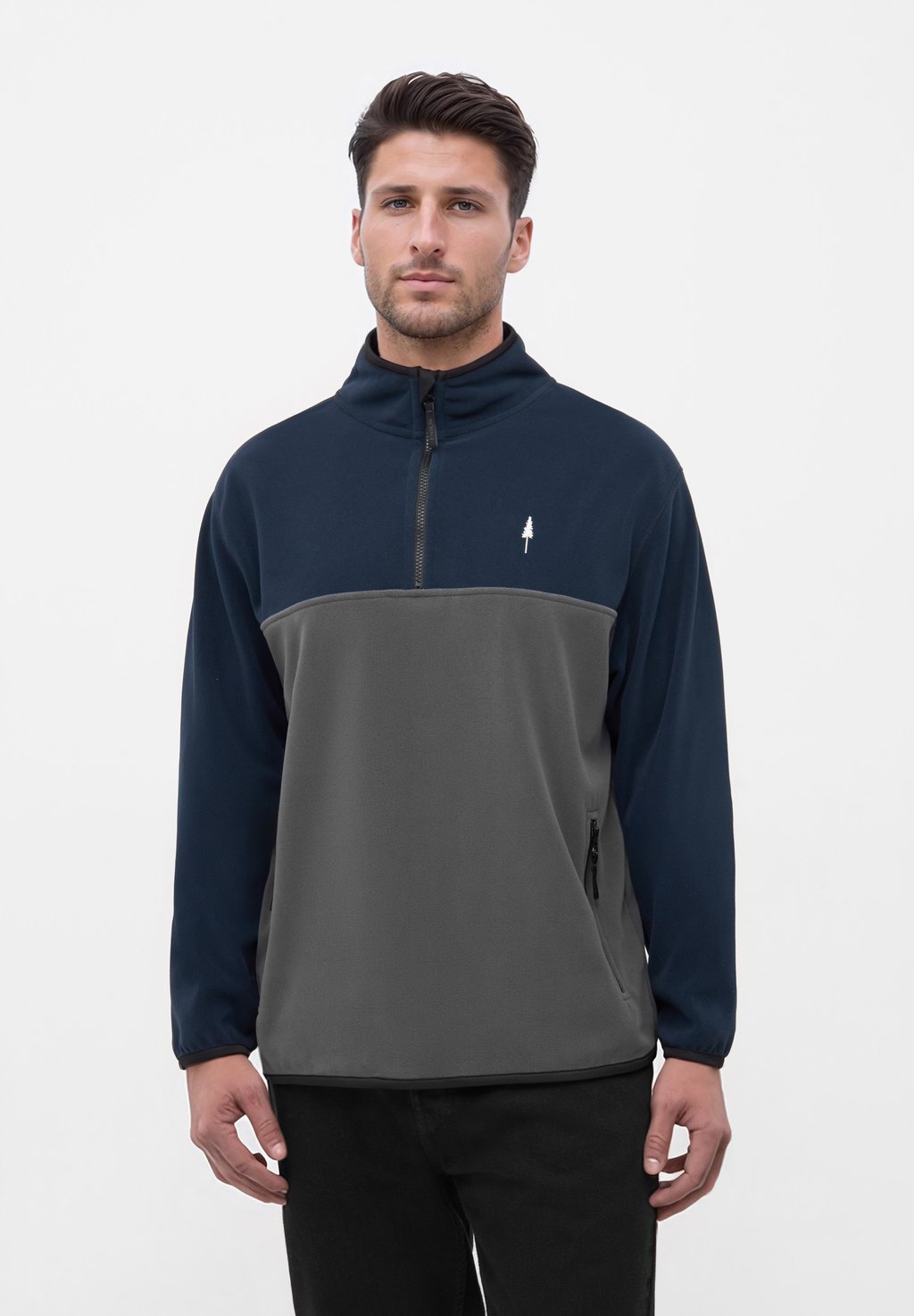 

Флисовый джемпер TREEFLEECE QUARTER ZIP COLORBLOCK NIKIN, темно-синий