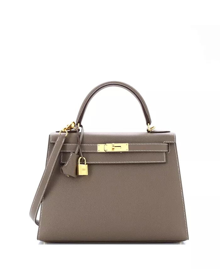 

Сумка Kelly 28 серая Epsom с золотой фурнитурой Pre-Owned HERMÉS, серый