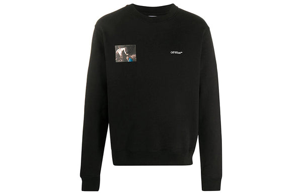 Толстовка fw20 caravaggio angel printing sweater men black Off-White, черный — фото 2