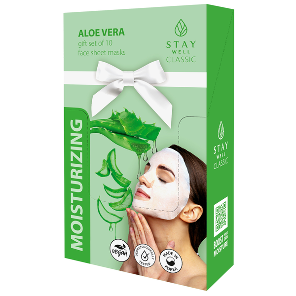 

Увлажняющая сыворотка с алоэ в маске для лица, 10 шт./1 упаковка. Stay Well Moisturizing