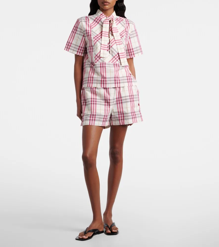 Шорты EKD Burberry Check, мужские, белый — фото 2