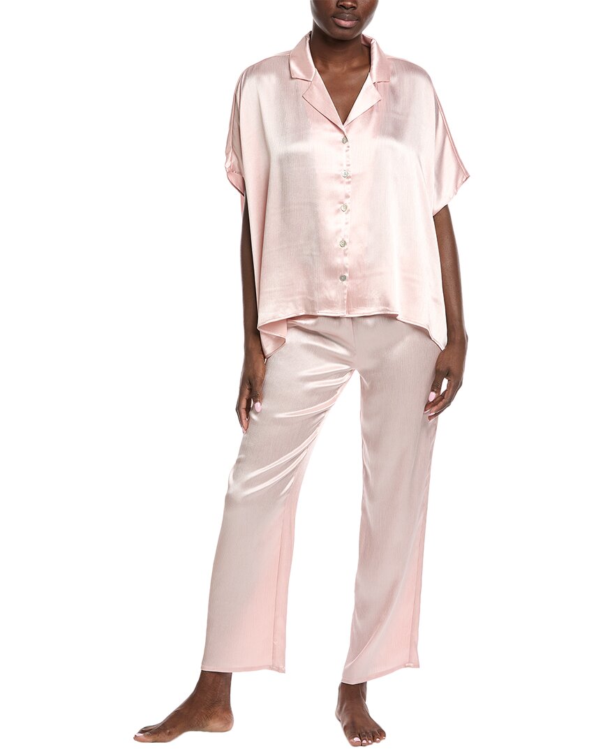 

Flora Nikrooz Двухкомпонентный комплект пижамы-кафтана с жатым эффектом, розовый