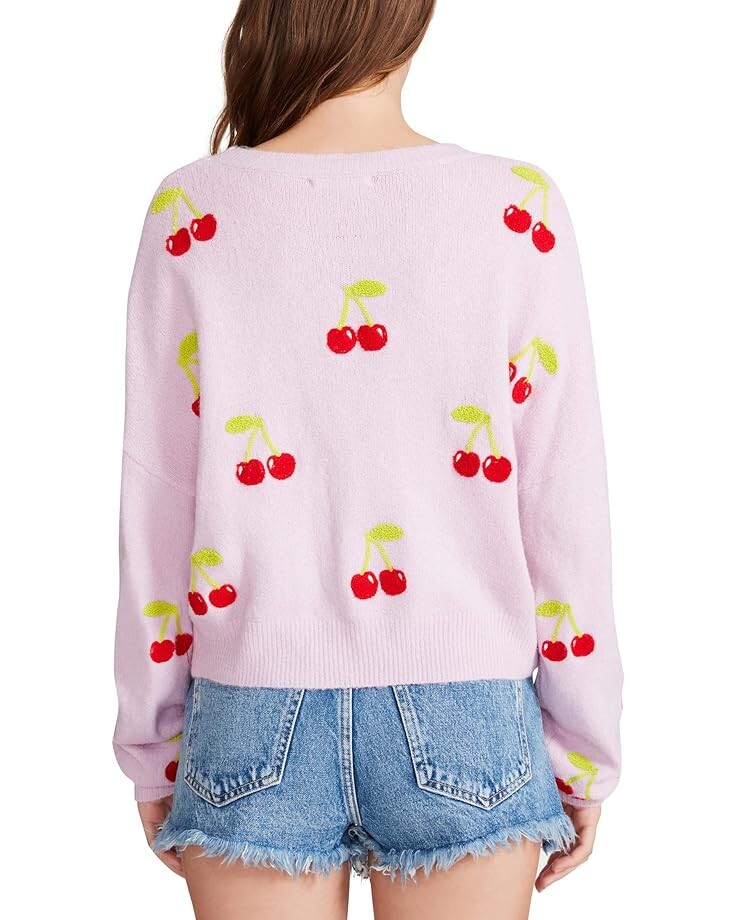 

Свитер Steve Madden Cherry You Up Sweater, лавандовый