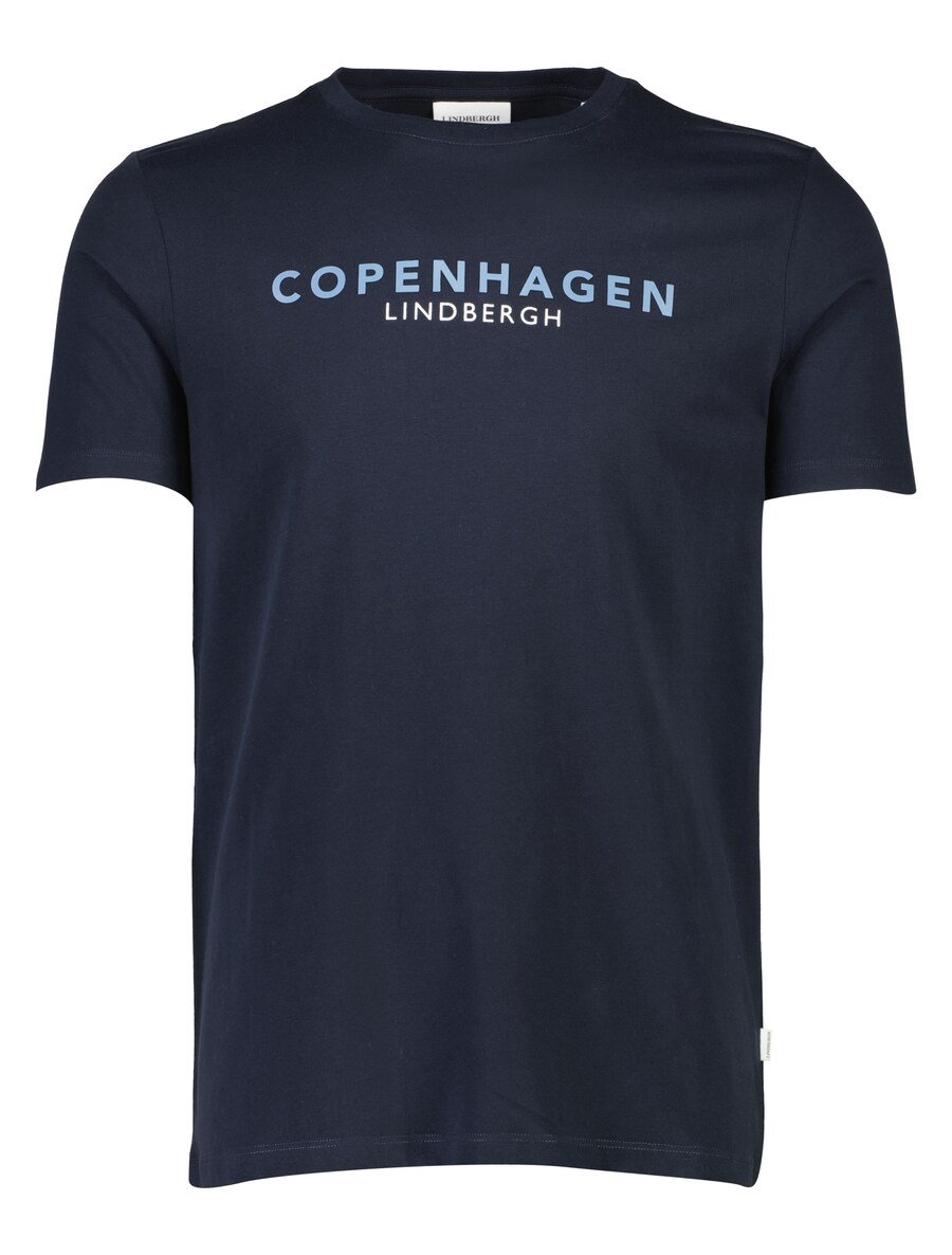 

Классическая футболка Lindbergh Shirt Copenhagen, цвет marine blue/light blue